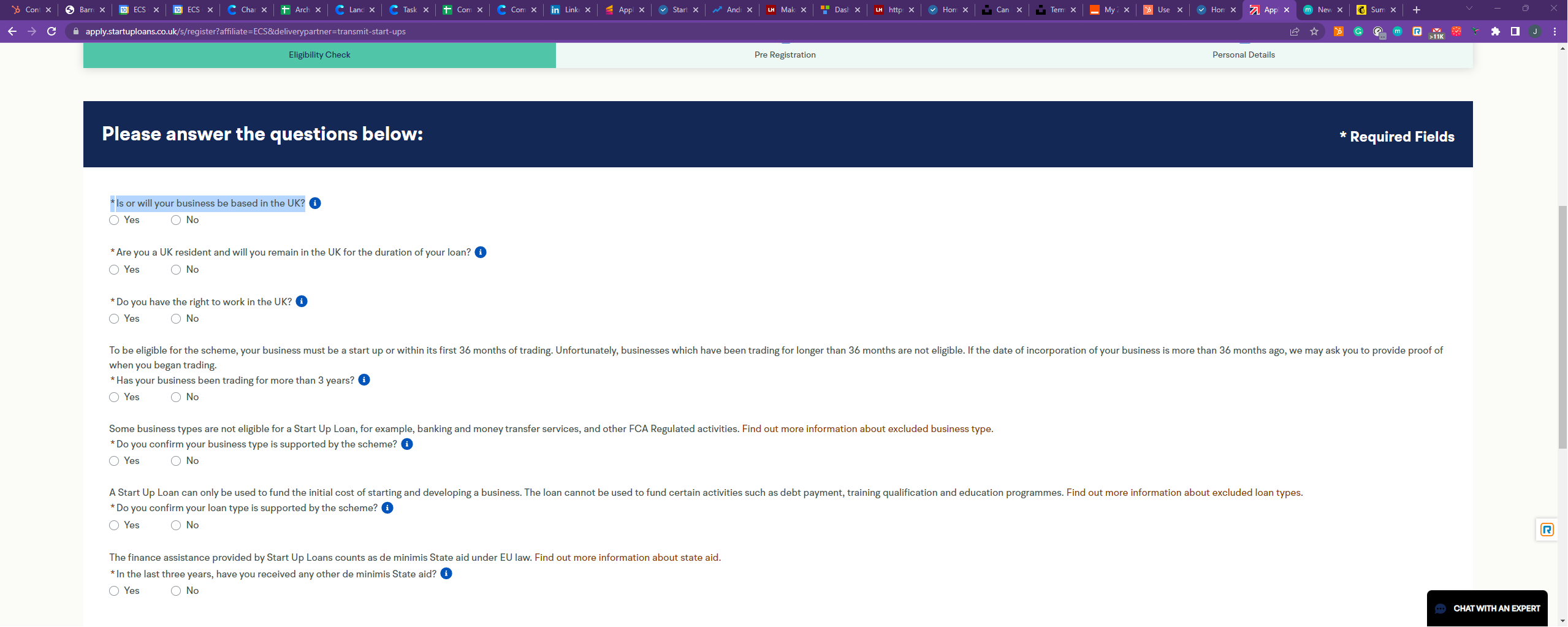 Help video for applying for a Start Up Loan